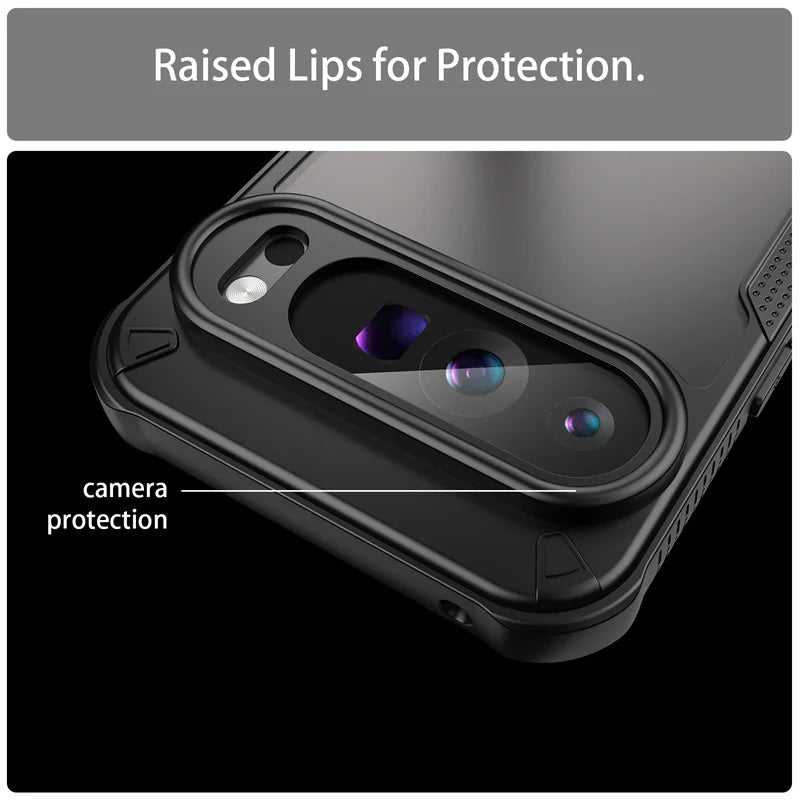 Luxury Matte Hybrid Rugged Protective Cover For Google Pixel 10 9 Pro XL 8 Pro 9A 8A Simple Case Shockproof Coque Fundas Capa