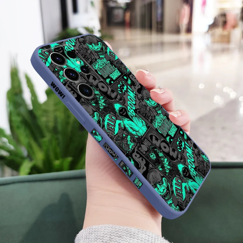 Blackened Clown Phone Case For Samsung Galaxy S25 S24 S23 S22 S21 S20 S10 S10E S9 Ultra Plus FE Note 20 Ultra 10 9 Plus Cover