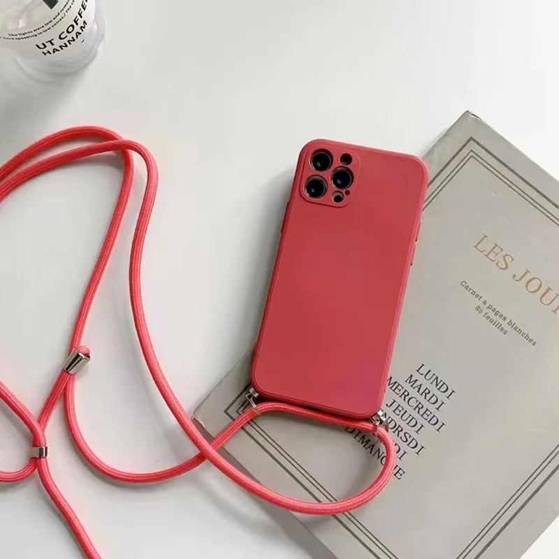 Necklace Strap Cord Crossbody Lanyard Silicone Case For Google Pixel 7 6 8 9 10 Pro XL 7A 6A 9A Cover Pixel 8 Pro 8A 10a Funda