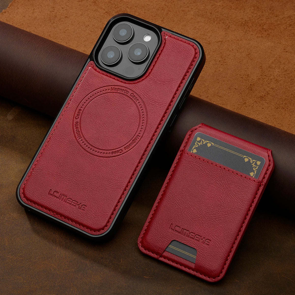 2 In 1 Detachable Leather Case For iPhone 18 16 17 16E 15 14 13 12 11 Pro XS Max 17E Air XR 8 Plus SE Card Pocket Magnetic Cover