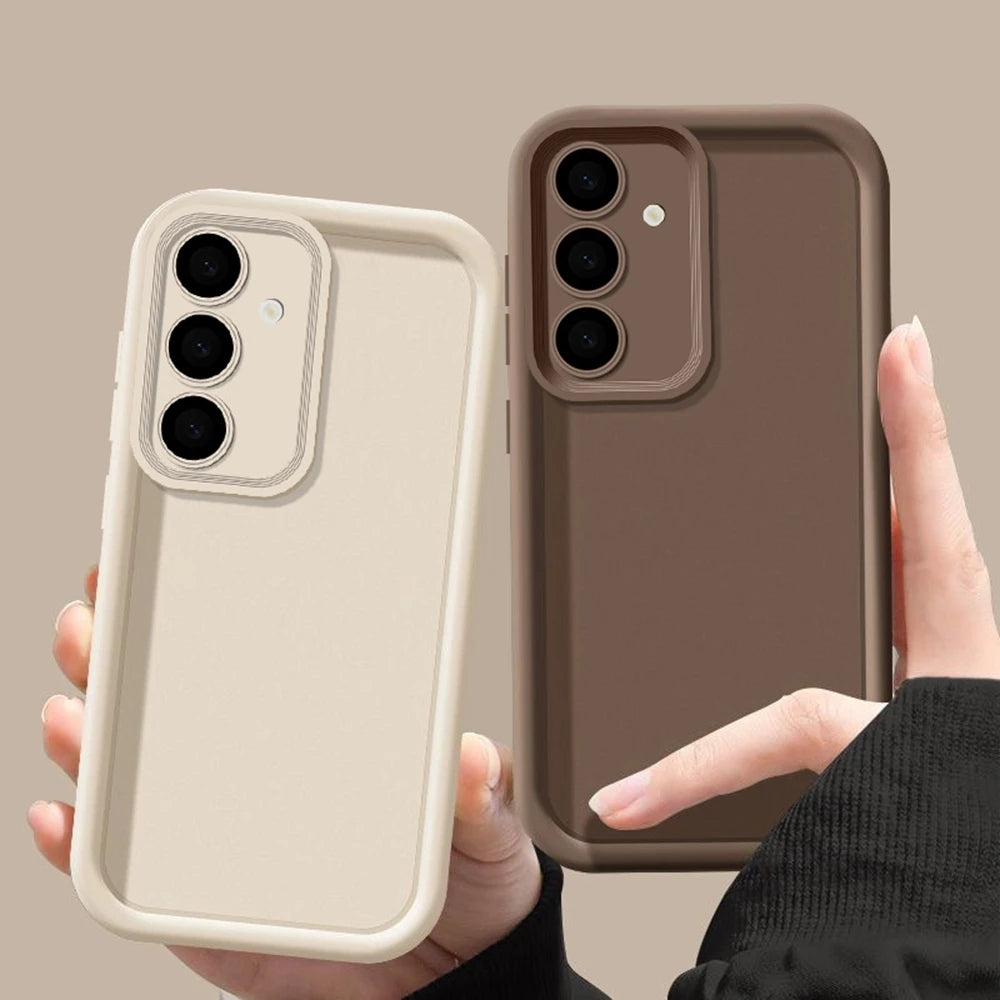 Soft TPU Phone Case For Samsung S26 S25 S24 S23 S22 S21 S20 Note20 Ultra FE Plus Candy Color Stylish Shockproof Silicone Cover