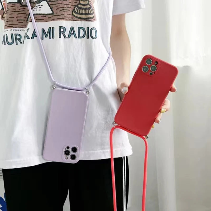 Necklace With Strap Cord Crossbody Lanyard Case For Google Pixel 11 7 6 8 9 10 Pro XL 7A 6A 9A 10a Coque Cover For Pixel 8Pro 8A