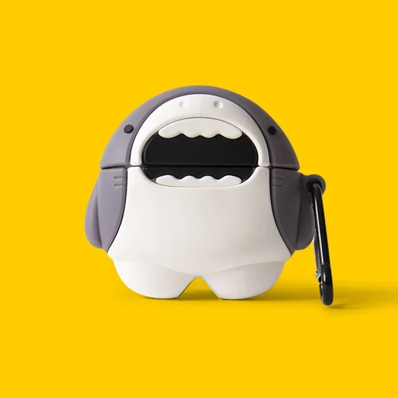 For AirPods 1/2 3 4 Pro3 2025 Pro2 Case Cartoon Cat Puppy Orca Silicone Earphone Accessories Soft Protective Sleeve Shell Funda