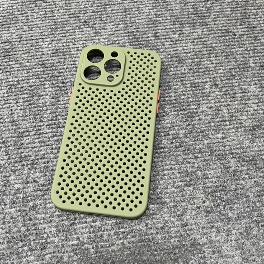 Cooling Breathable Soft Silicone Case For iPhone 17 Air 16 16E 15 14 Plus 13 12 Mini 11 Pro Max XS Max X XR Bumper Back Cover