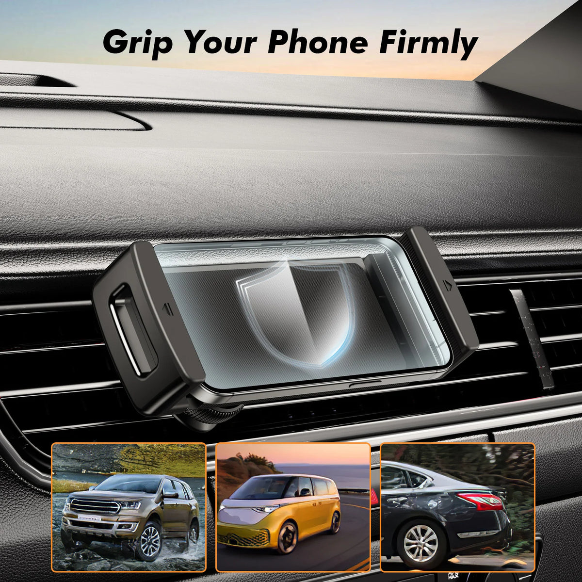 Eary Car Phone Holder 360°Rotatable Mount Vent Tablet for Car iPad Mini Air Z Fold 7 6 iPhone 17 Samsung S26 More 4-12.9" Device