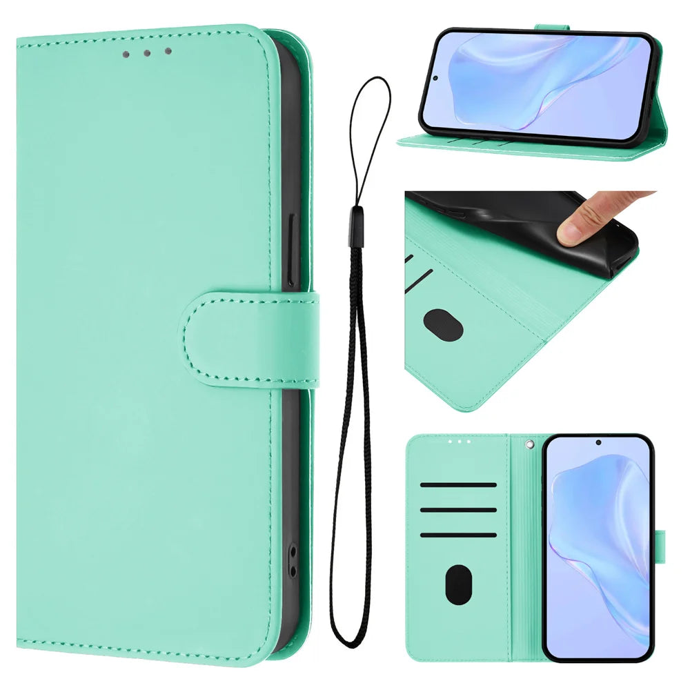 Luxury Leather Wallet Case for Samsung Galaxy S26 S24 S25 Ultra S23 Plus S24 FE S25 Edge Shockproof Bumper Flip Back Cover