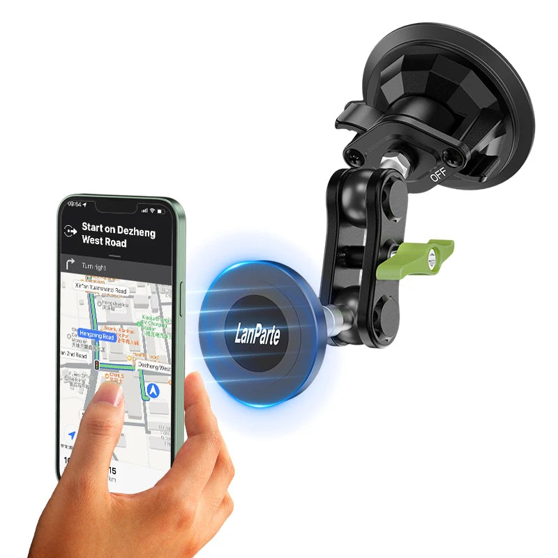 Car Phone Holder Phone Holder Magnetic Mount Strong Sticky Adhesive Suction Cup Dashboard 360 Rotating Anti-Shake