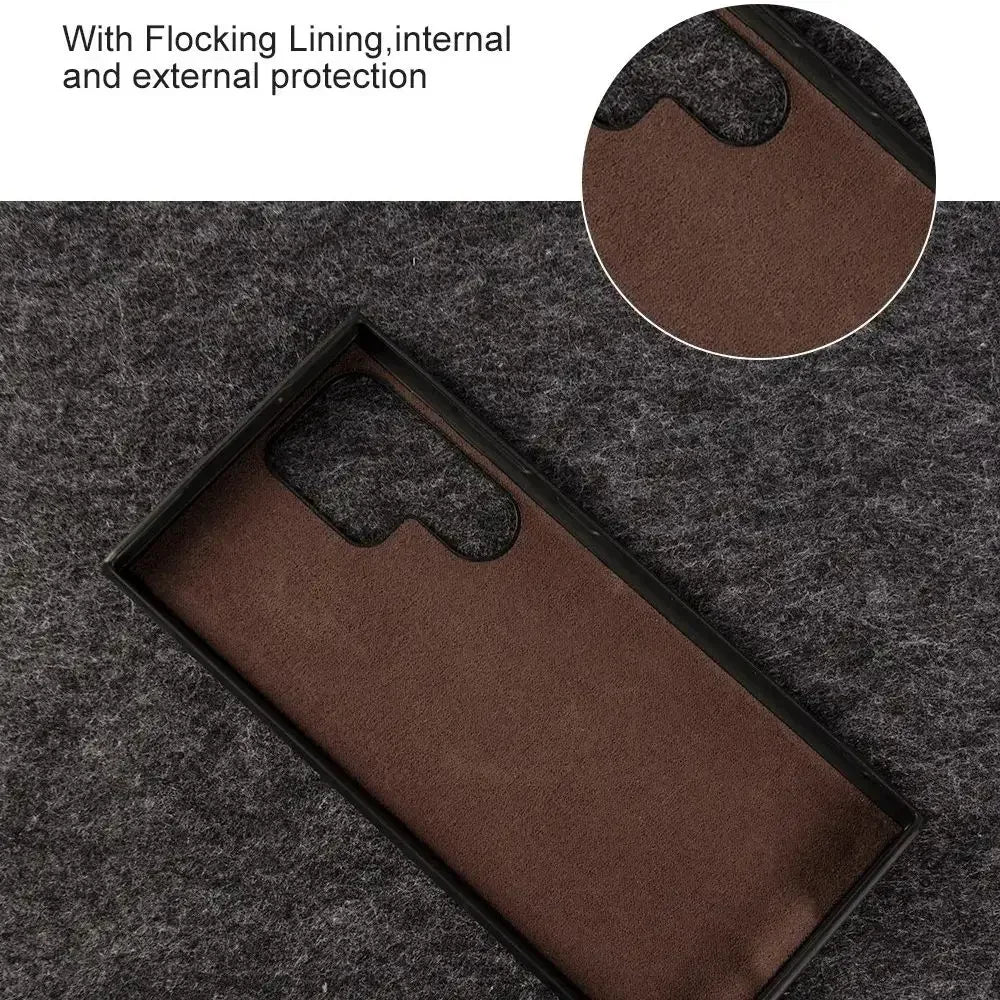 Premium Genuine Leather Case for Samsung Galaxy S26 Ultra S23FE S22 S21FE S20 Cover Full Protection Shockproof Back Carcasa