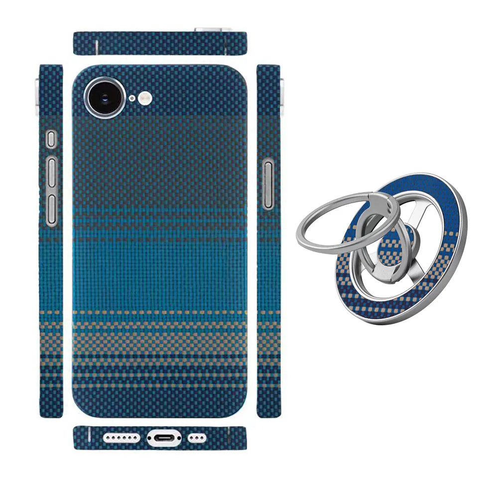 Amstar Magnetic Carbon Fiber Phone Case for iPhone 16e Magsafe Cover Luxury Kevlar Aramid Fiber Magnetic Cases