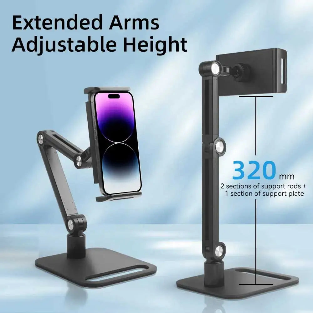 Rotate Folding Stand for iPad Samsung Xiaomi HUAWEI Tablet/Phone Adjustable Stand Holder with Mechanical Self-lockin