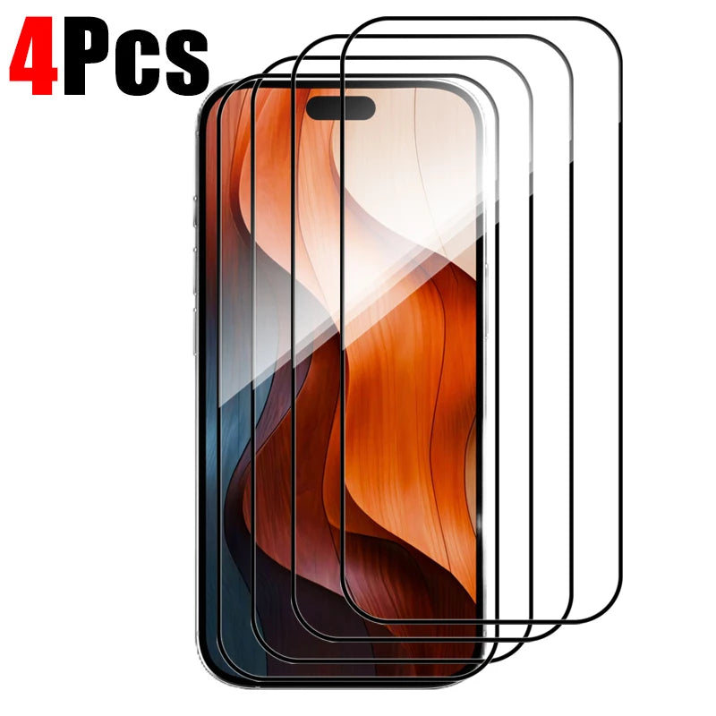 1-4PCS Screen Protector Glass For iPhone 17 Pro Max Air 17Pro 9H Hardness Tempered Glass Protective Cover Film For iPhone 17 16