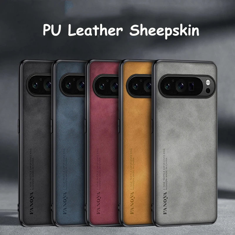 PU Leather Case for Google Pixel 10 9A XL 9 8 7 Pro 8A 7A 6A 6 Cover Soft Matte Shockproof Authentic Anti-fingerprint Shell