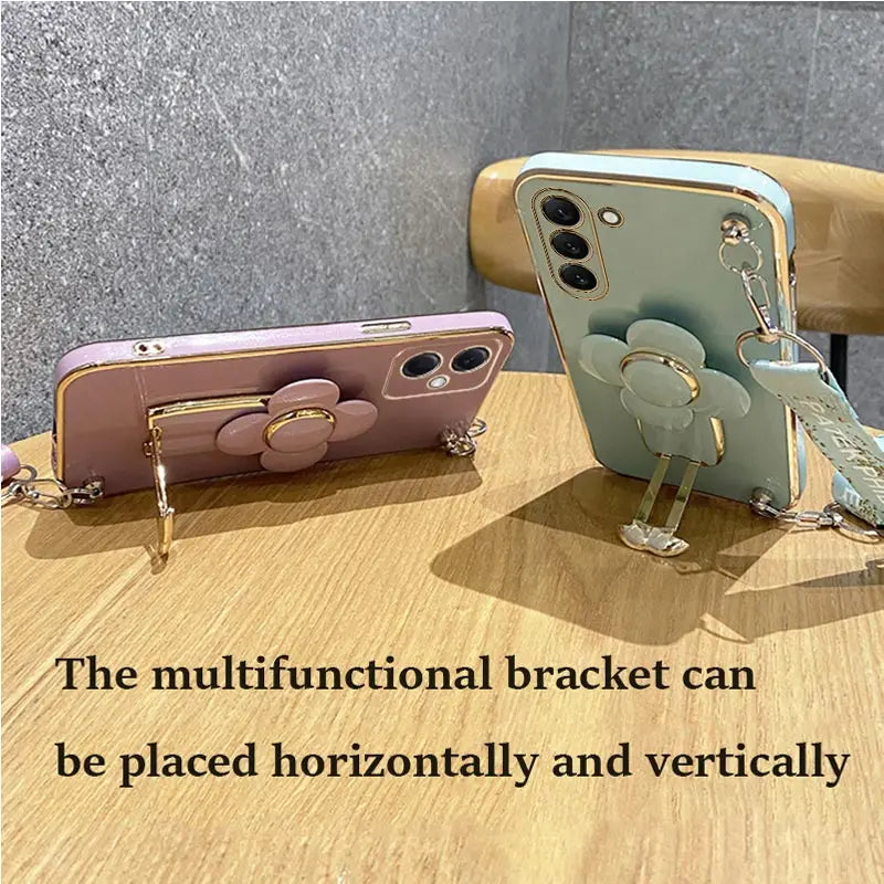 Rotating Windmill Holder Lanyard Strap Case For Samsung Galaxy S21 S20 S22 S23 S10 S9 S8 Note 10 20 Plus Ultra S21 S20 FE Cover