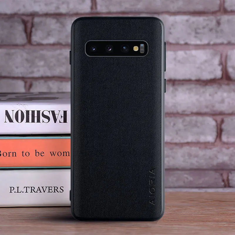 Case for Samsung Galaxy S10 Plus S10E S10 Lite 5G coque Luxury textile Leather skin soft hard cover for samsung galaxy s10 case