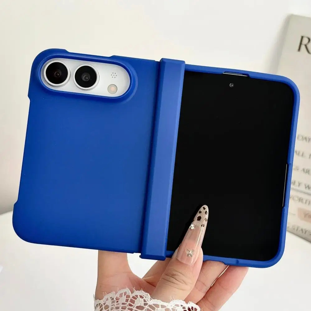 Solid Color Skin Feel Hinge Protection Case For iPhone Duo 18Ultra 18 Fold Shockproof Folding Phone Cover