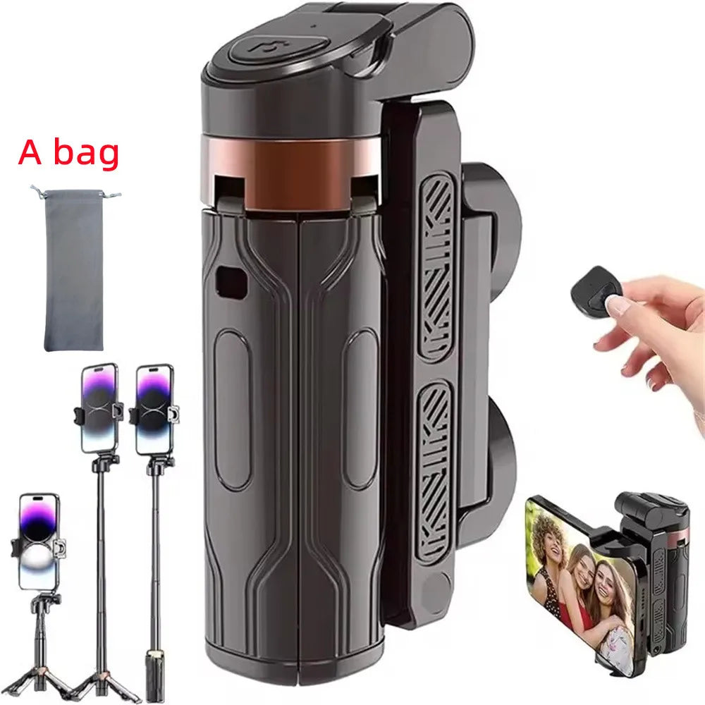 MEUYAG 2026 New Tripod, Phone Stand with Bluetooth Shutter, Wireless Selfie Stick Brackets with Phone Holder for Smartphone Came