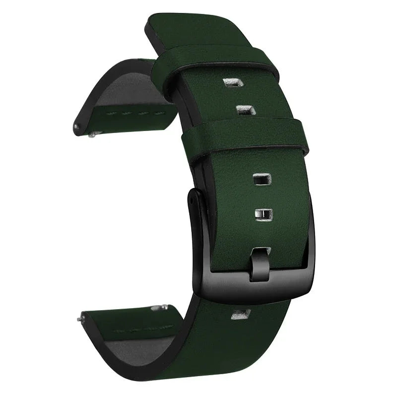20mm 22mm Watch band Quick release Leather Strap for Samsung Galaxy Watch 3 Active2 40 44mm huawei watch gt 2 WatchBand 24 18mm