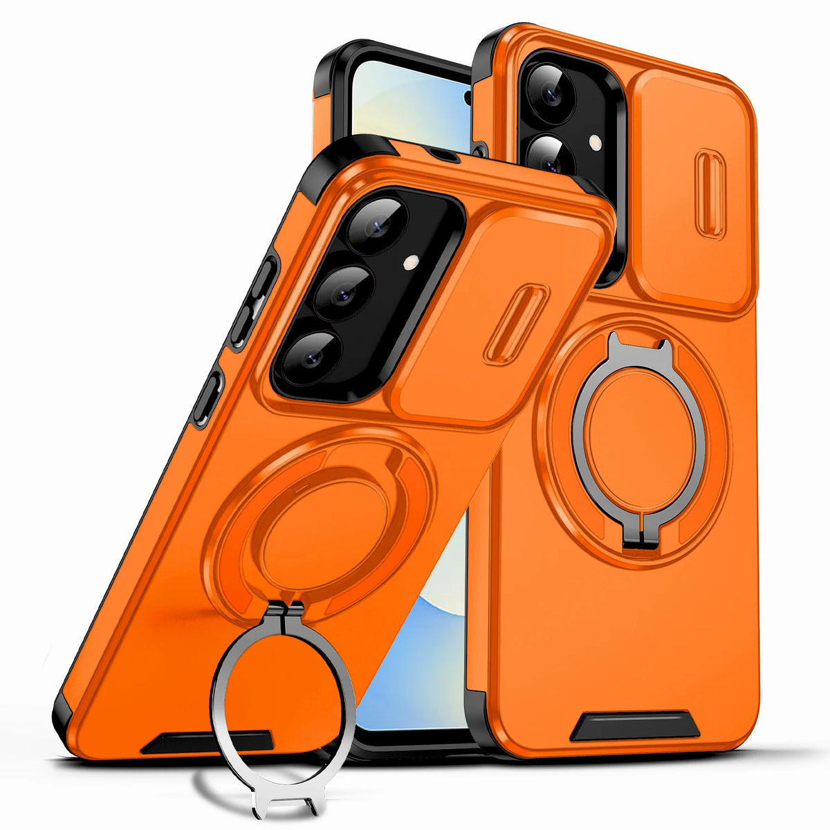 Slide Cap Cover Case For Samsung Galaxy A57 A37 A27 A17 A18 A56 A36 A26 A16 A55 A35 A15 A54 5G 4G S26 S25 S24 S23 FE Plus Stand