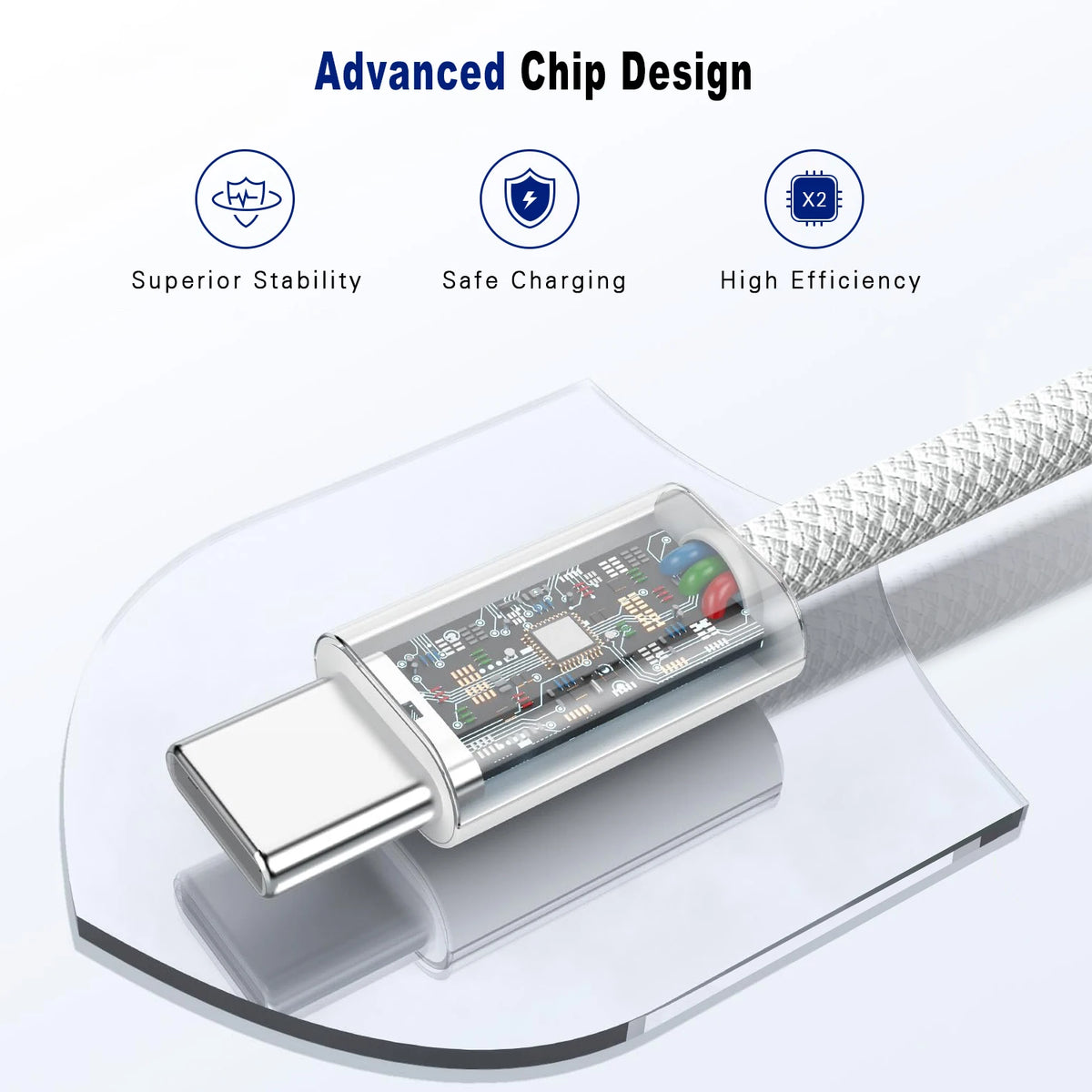 Type C to Type C Fast Charging PD 60W 1m 2m Mobile Phone Date Cable For Iphone15 16 17 Samsung Huawei USB C to C Charger Cable