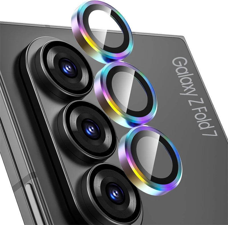 Metal Individual Ring Camera Lens Protector for Samsung Galaxy Z Fold 8 Ultra Fold 7 6 5 4 8Ultra Tempered Glass Film Full Cover