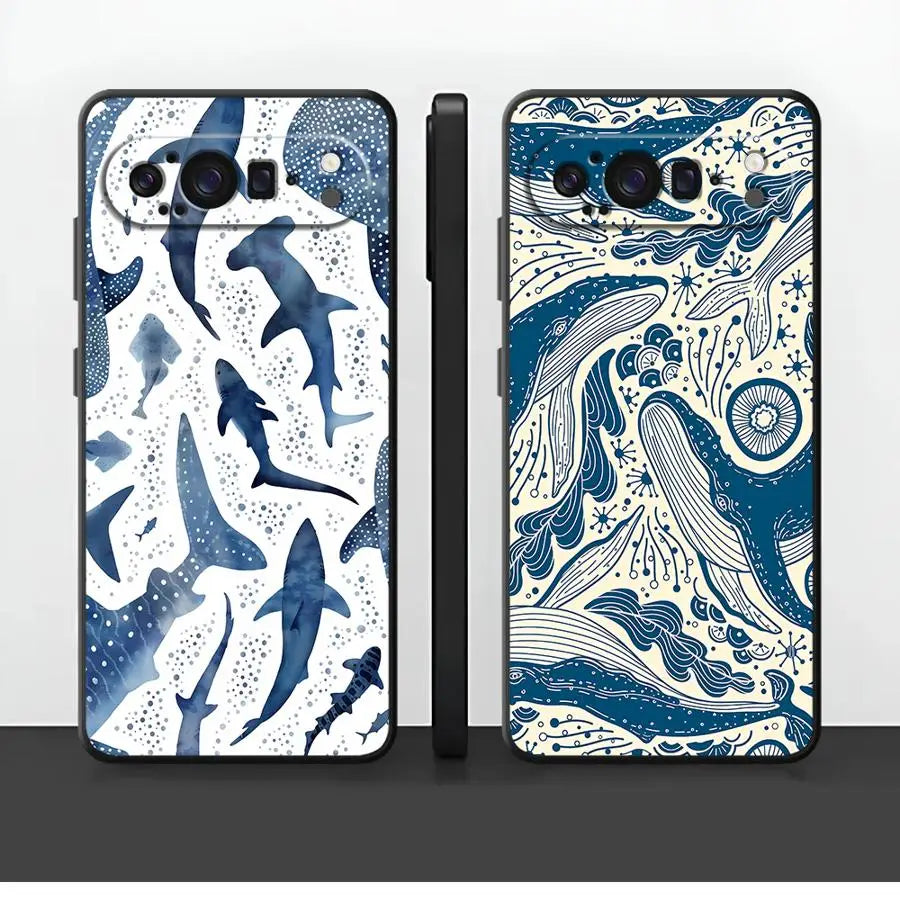 Case for Google Pixel 10A 7a 6a 9a 6 7 8 Pro 8a 10 9 Pro XL Funda Phone Cover Ocean Shark