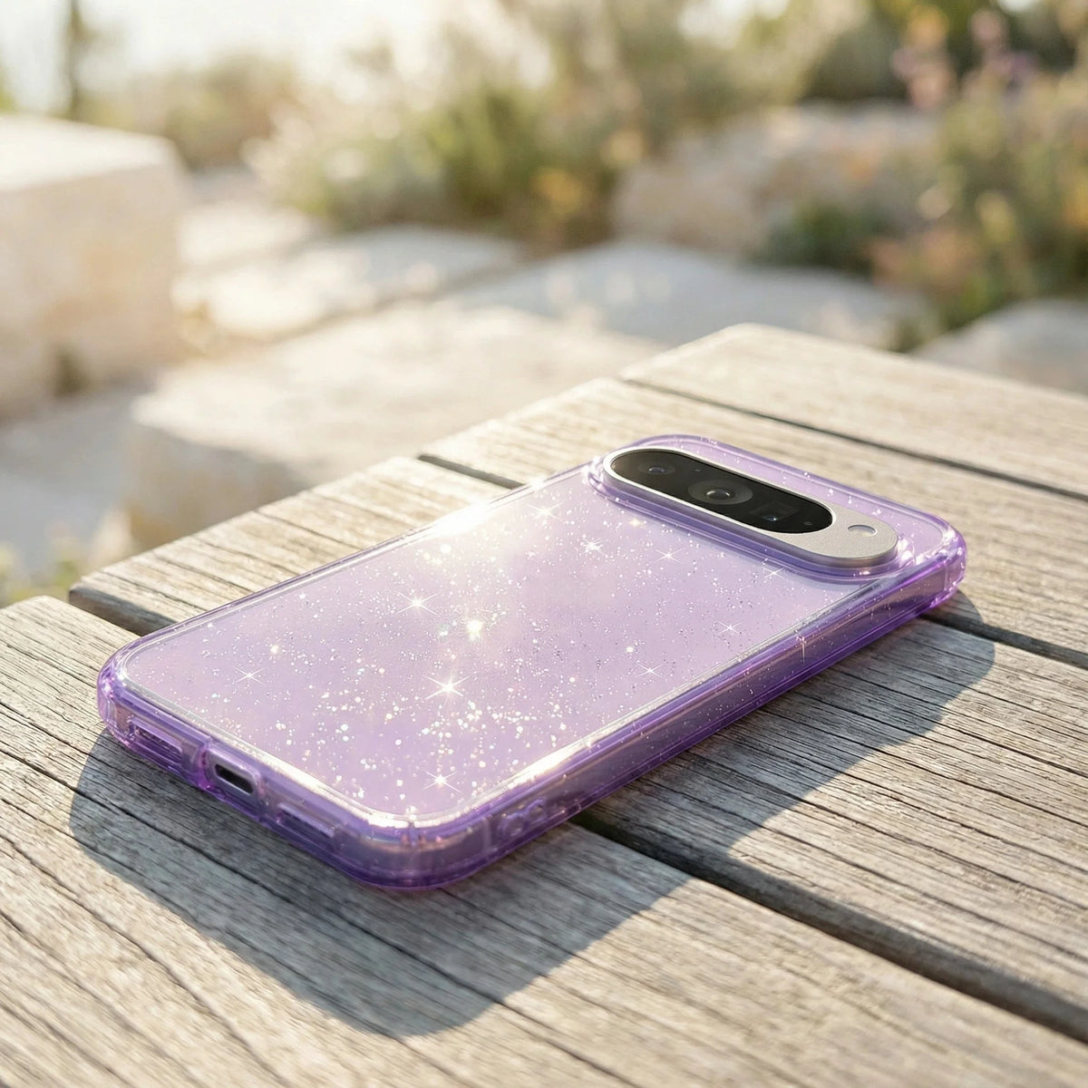 Clear Star Glitter Case For Google Pixel 11 10 9 Pro XL 10A Antibacterial Self-Healing Shockproof Scratch Resistant Bling Cover.