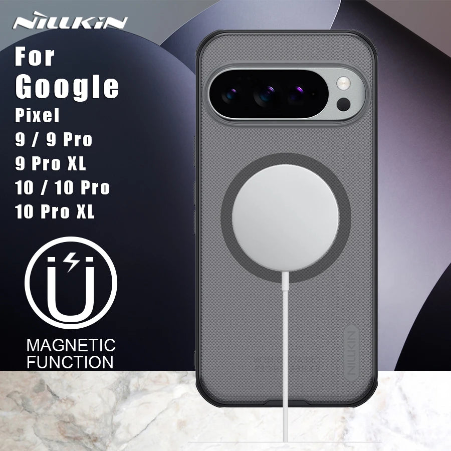 For Google Pixel 10 Pro XL/10 Pro/10/9 Pro XL/9 Pro/9 5G Nillkin Case Frosted Pro Magnetic Adapt Magsafe Matte full Back Cover