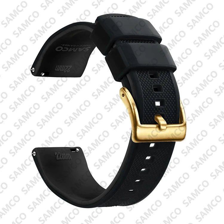 Quick Release Rubber Watch Strap Silicone Watch Band 18mm 20mm 22mm Huawei ,Samsung Galaxy, Garmin, Watch Replacement Watchband