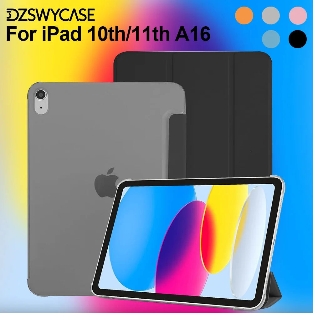 Case for iPad (A16) 11th Generation 11 Inch 2025, iPad 10th Generation 10.9" 2022,Cover with Frosted Back Shell, Auto Wake/Sleep