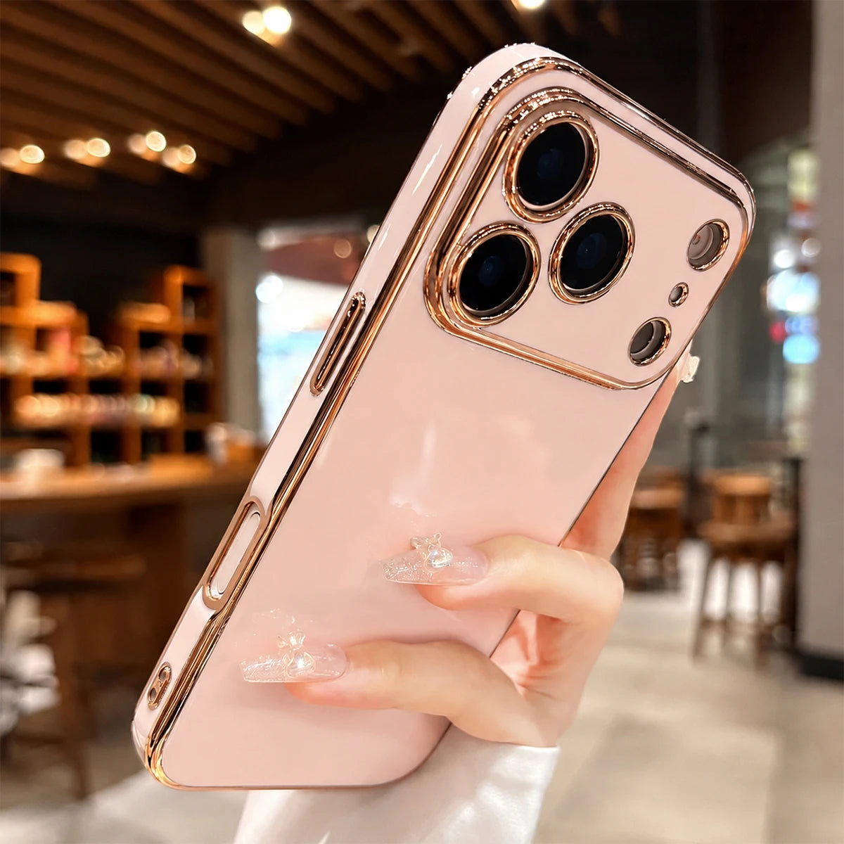 Sleek Electroplated Solid Color Phone Case for iPhone 18,17,16,15,14,13,12,11 Pro/Max/Plus/Air | Fully Protective Soft Shell, Premium Luxury & Fashionable Durable Design