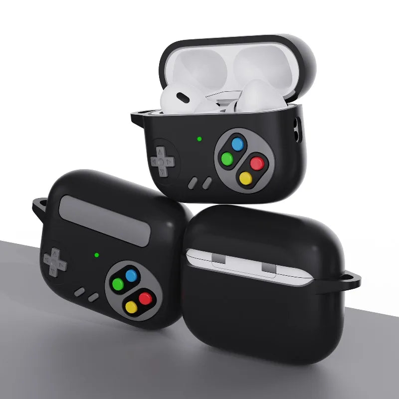 For AirPods Pro3 2025 Pro2 4 3 2 1 Shockproof Headphone Case 3D Creative Silicone Game Console Earphone Cover Protective Sleeve