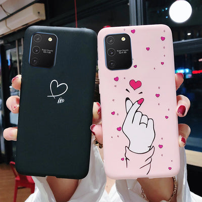 For Samsung Galaxy S10 Lite Case on Samsung Note 10 Lite S 10 Lite Cover Simple Solid Matte Soft Silicone Back Cover Phone Cases