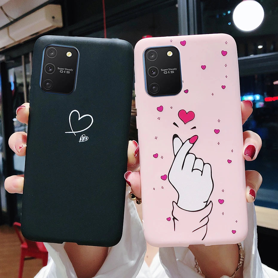 For Samsung Galaxy S10 Lite Case on Samsung Note 10 Lite S 10 Lite Cover Simple Solid Matte Soft Silicone Back Cover Phone Cases