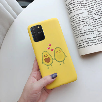 For Samsung Galaxy S10 Lite Case on Samsung Note 10 Lite S 10 Lite Cover Simple Solid Matte Soft Silicone Back Cover Phone Cases
