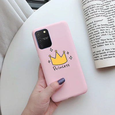 For Samsung Galaxy S10 Lite Case on Samsung Note 10 Lite S 10 Lite Cover Simple Solid Matte Soft Silicone Back Cover Phone Cases