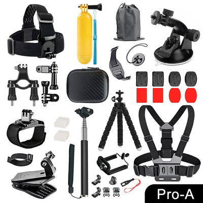 ORBMART for GoPro Accessories Set for Go Pro Hero 13 12 11 10 9 8 7 6 5 4 Black Mount for DJI Insta360 for Sjcam Action Camera