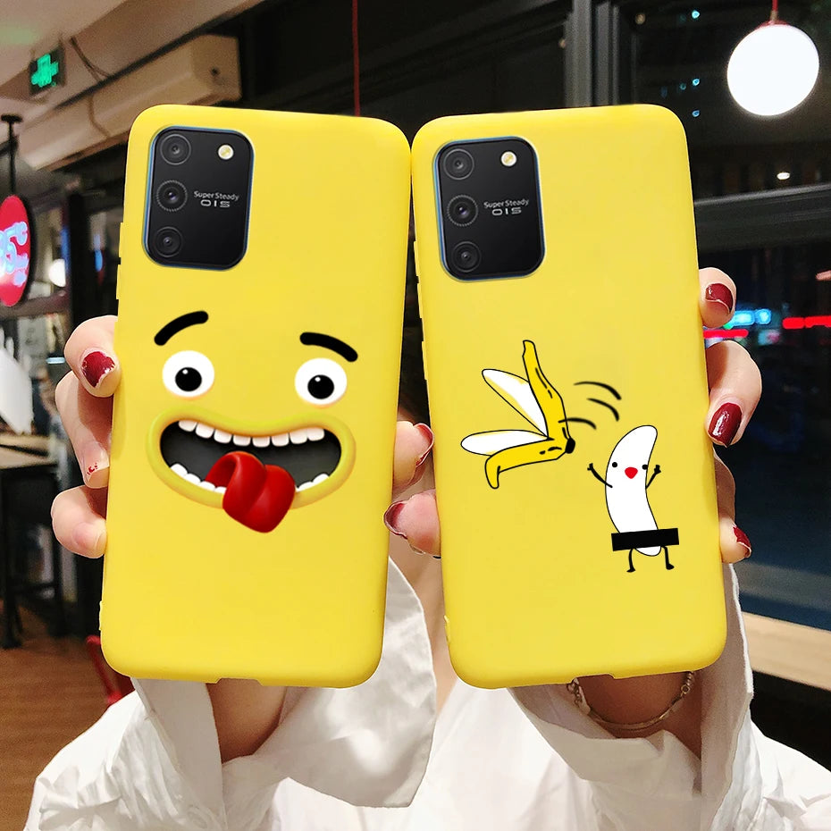 For Samsung Galaxy S10 Lite Case on Samsung Note 10 Lite S 10 Lite Cover Simple Solid Matte Soft Silicone Back Cover Phone Cases