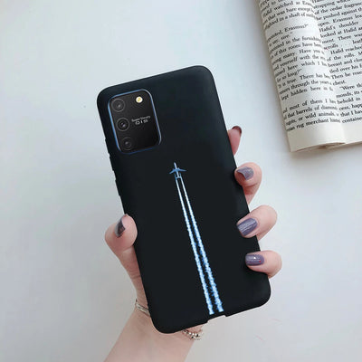 For Samsung Galaxy S10 Lite Case on Samsung Note 10 Lite S 10 Lite Cover Simple Solid Matte Soft Silicone Back Cover Phone Cases