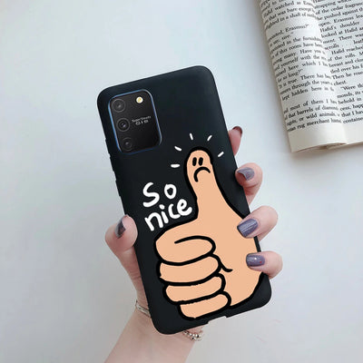 For Samsung Galaxy S10 Lite Case on Samsung Note 10 Lite S 10 Lite Cover Simple Solid Matte Soft Silicone Back Cover Phone Cases