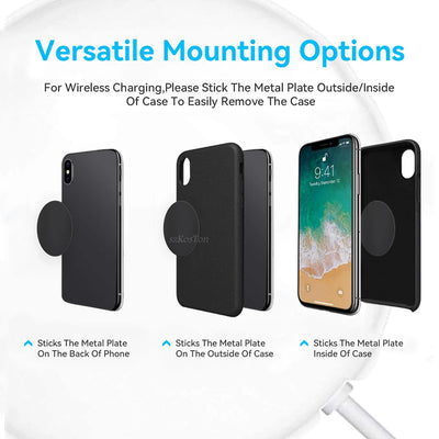 Car Magnet for Phone Holder Desk Metal Phone Magnetic Sticker Mobile Stand Mobile Phone Plate Holder Universal Car Mount Support