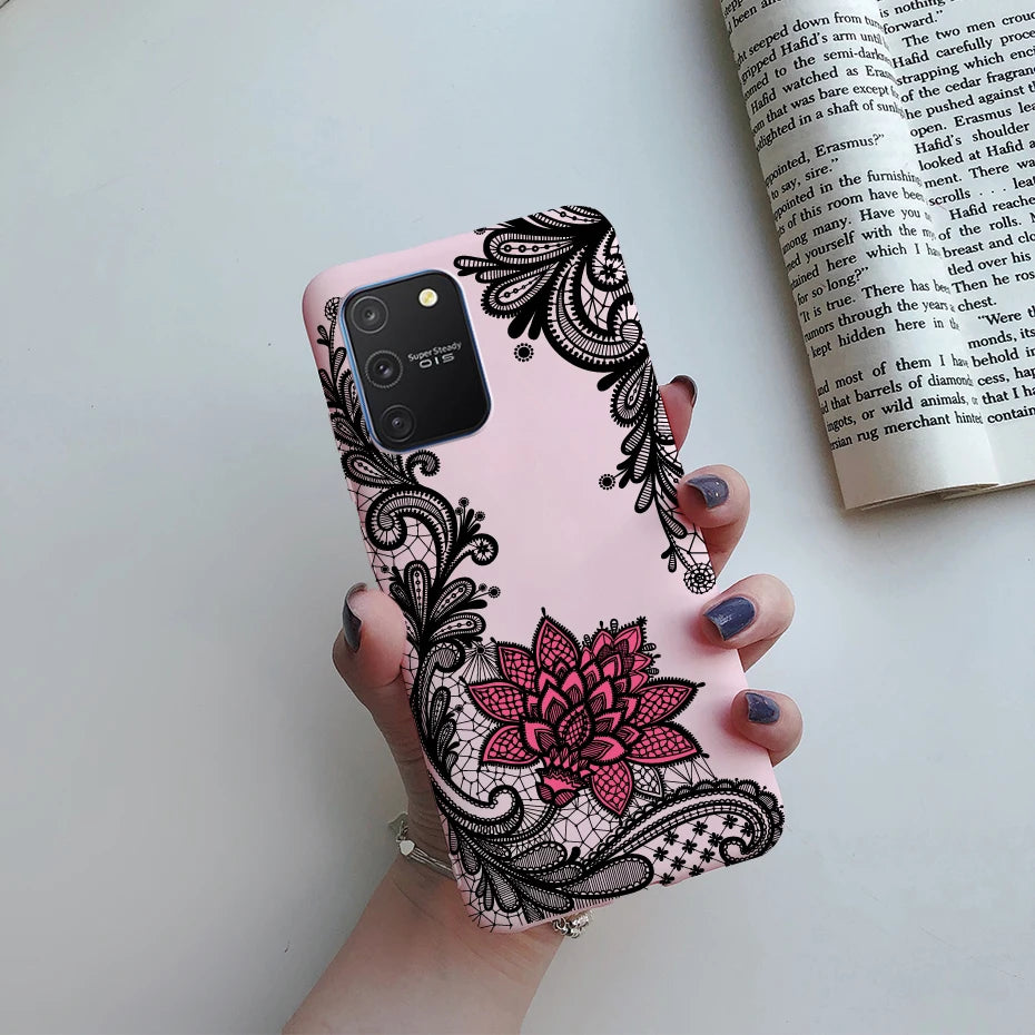 For Samsung Galaxy S10 Lite Case on Samsung Note 10 Lite S 10 Lite Cover Simple Solid Matte Soft Silicone Back Cover Phone Cases