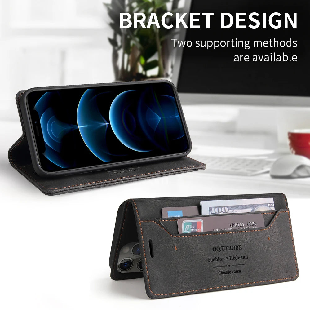 Anti theft Brush Flip Leather Case for Google Pixel 10 9 Pro XL 10A 9A 8 7 6 Pro 8A 7A Stand Card Solt Wallet Phone Etui Cover