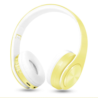 Brand New Fashionable Macaron Bluetooth Headphone Music Audio Earphone Stereo Foldable Handsfree Headset TF Card With Microphone