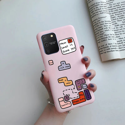 For Samsung Galaxy S10 Lite Case on Samsung Note 10 Lite S 10 Lite Cover Simple Solid Matte Soft Silicone Back Cover Phone Cases