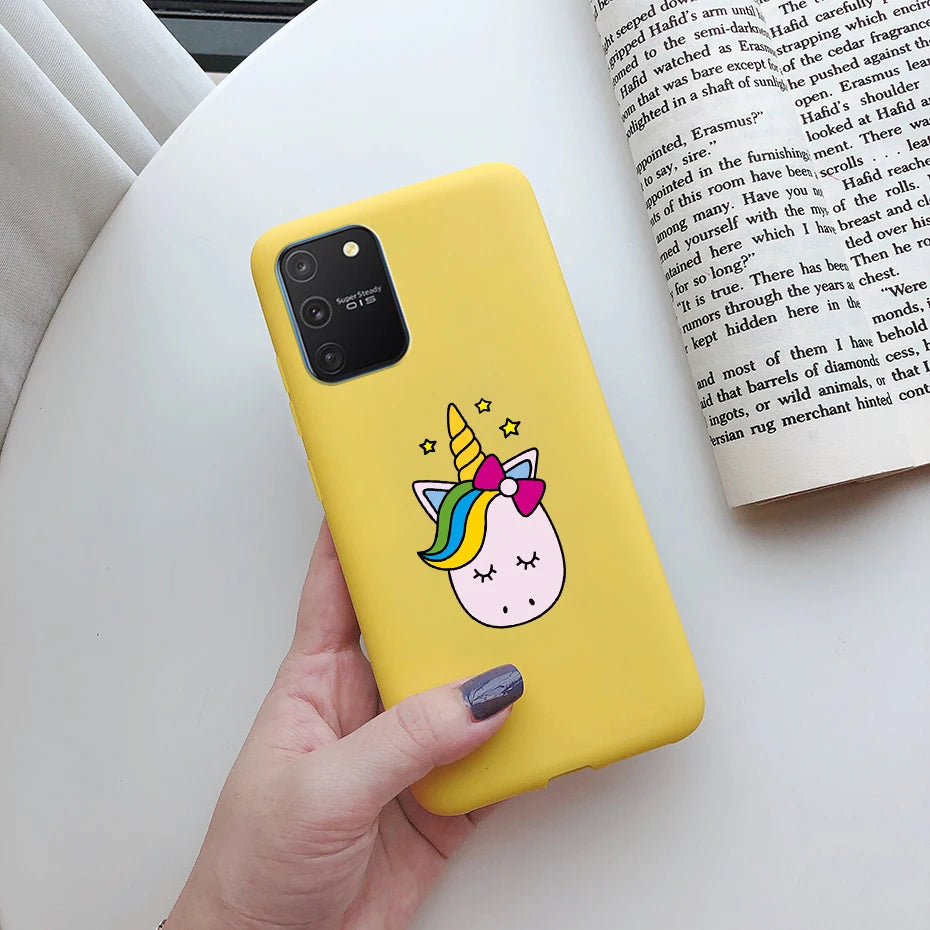 For Samsung Galaxy S10 Lite Case on Samsung Note 10 Lite S 10 Lite Cover Simple Solid Matte Soft Silicone Back Cover Phone Cases