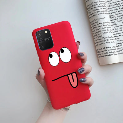 For Samsung Galaxy S10 Lite Case on Samsung Note 10 Lite S 10 Lite Cover Simple Solid Matte Soft Silicone Back Cover Phone Cases