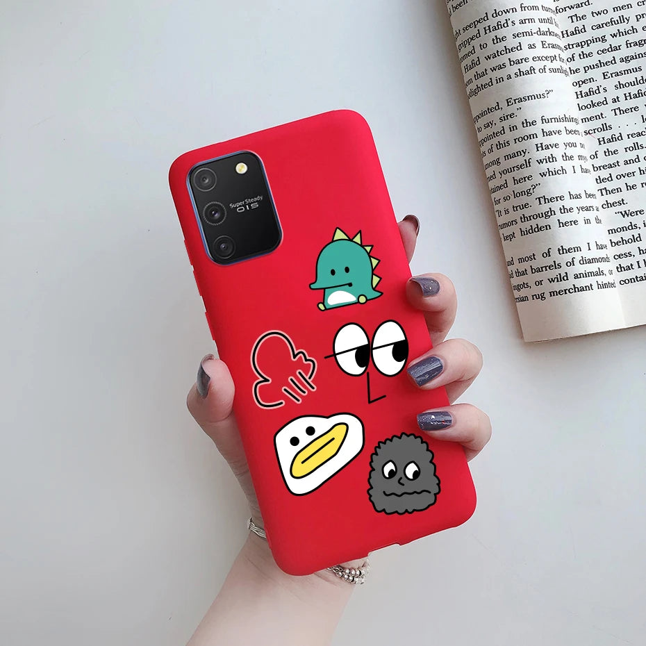 For Samsung Galaxy S10 Lite Case on Samsung Note 10 Lite S 10 Lite Cover Simple Solid Matte Soft Silicone Back Cover Phone Cases