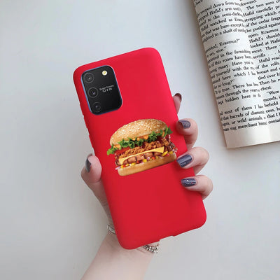 For Samsung Galaxy S10 Lite Case on Samsung Note 10 Lite S 10 Lite Cover Simple Solid Matte Soft Silicone Back Cover Phone Cases