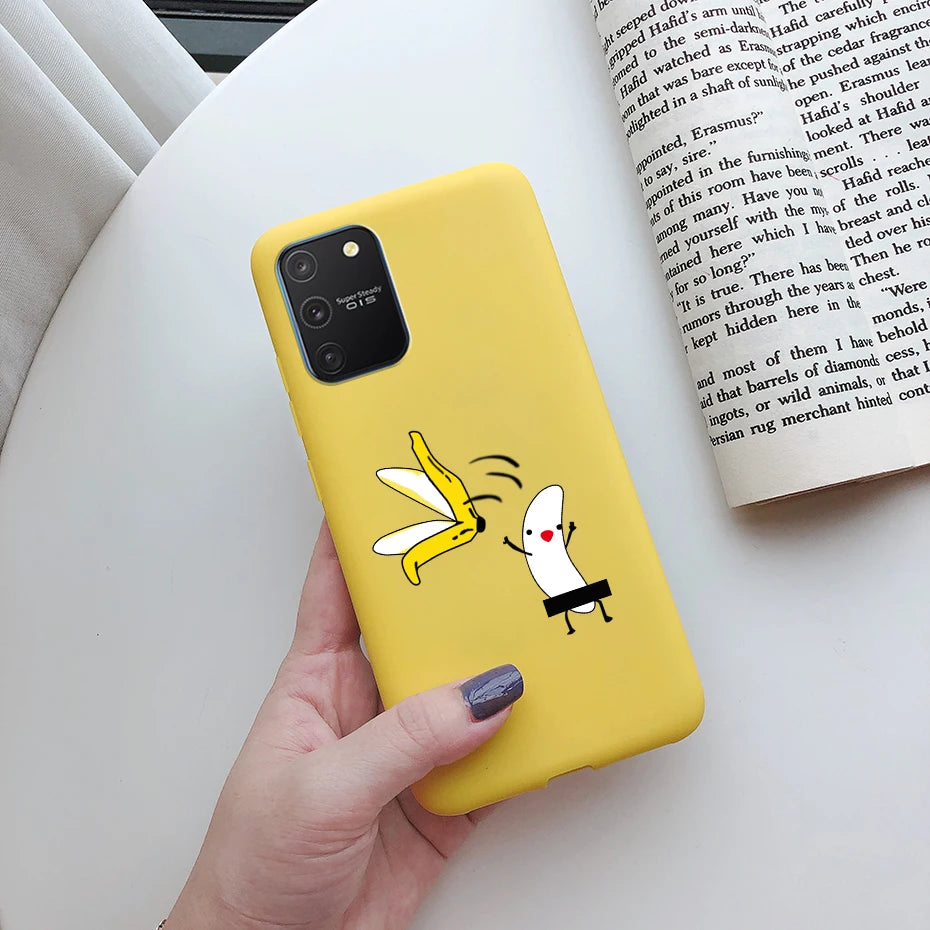 For Samsung Galaxy S10 Lite Case on Samsung Note 10 Lite S 10 Lite Cover Simple Solid Matte Soft Silicone Back Cover Phone Cases