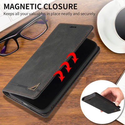 Anti theft Brush Flip Leather Case for Google Pixel 10 9 Pro XL 10A 9A 8 7 6 Pro 8A 7A Stand Card Solt Wallet Phone Etui Cover